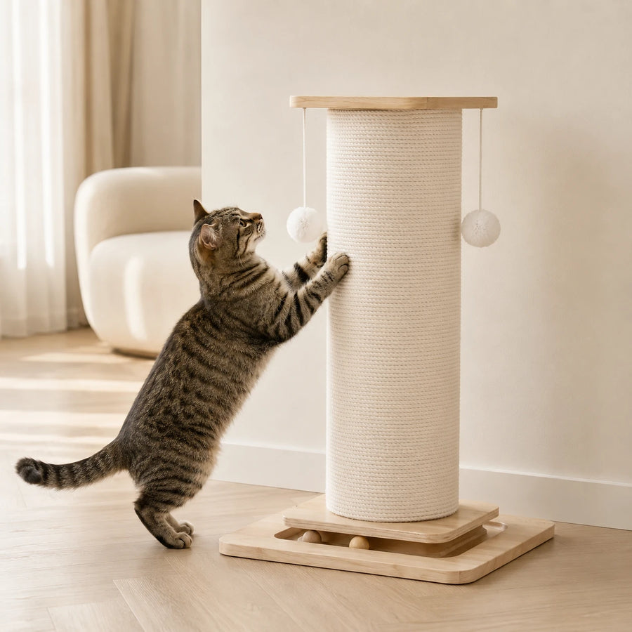 Compact Vertical Sisal Scratching Post — Pinn
