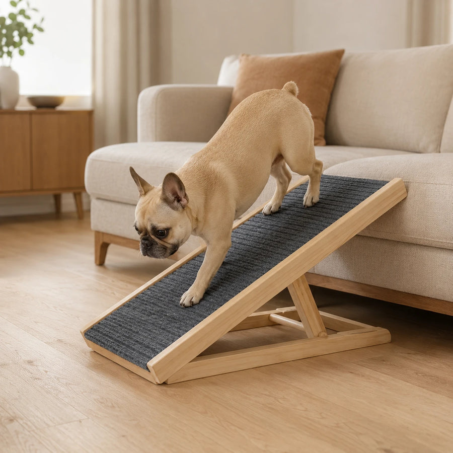 Adjustable Folding Wooden Dog Ramp — Stig