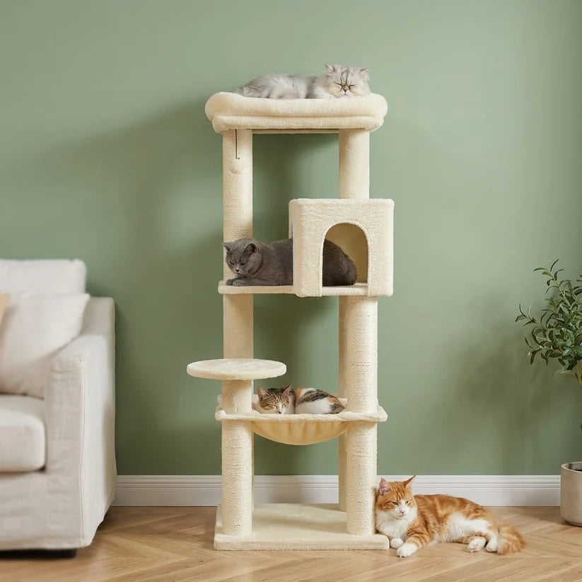 Large 5-Level Beige Cat Tree — Asp