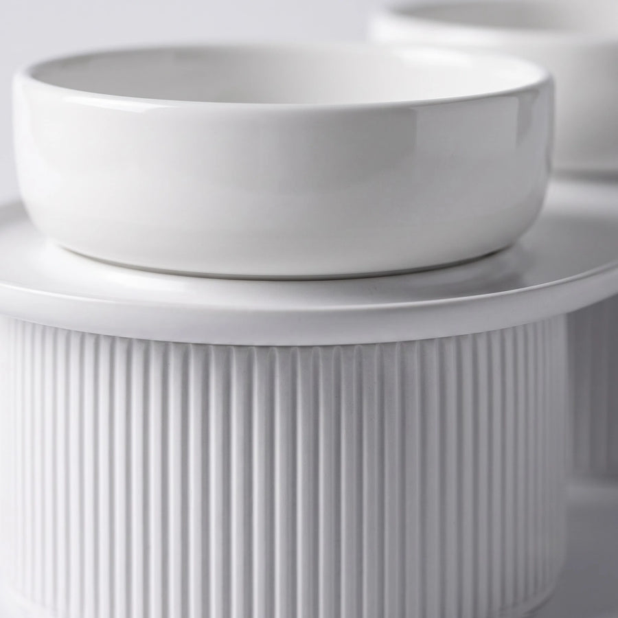 Elevated Double Ceramic Pet Bowl — Søyle