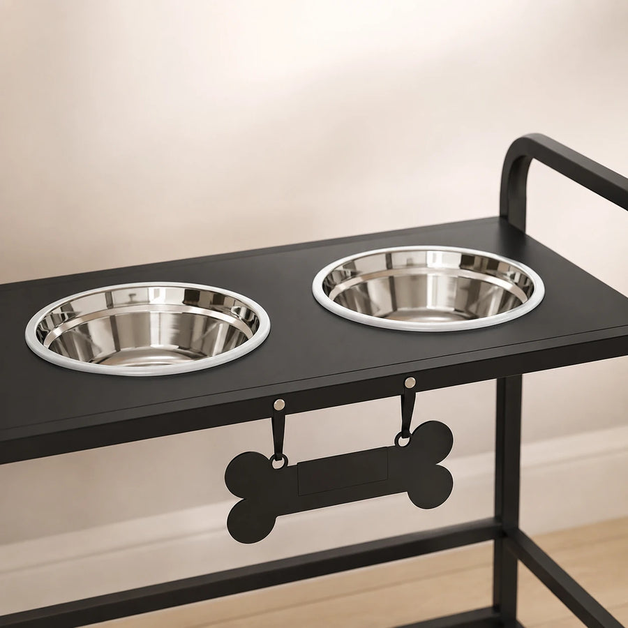 Station repas & rangement réglable pour chien — Ställ