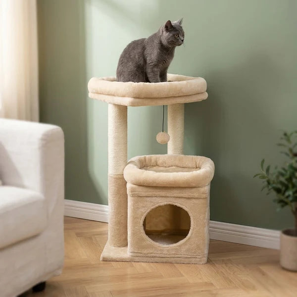 Compact Beige Cat Tree — Björk