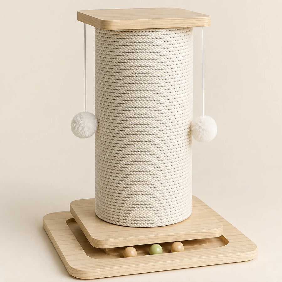 Compact Vertical Sisal Scratching Post — Pinn