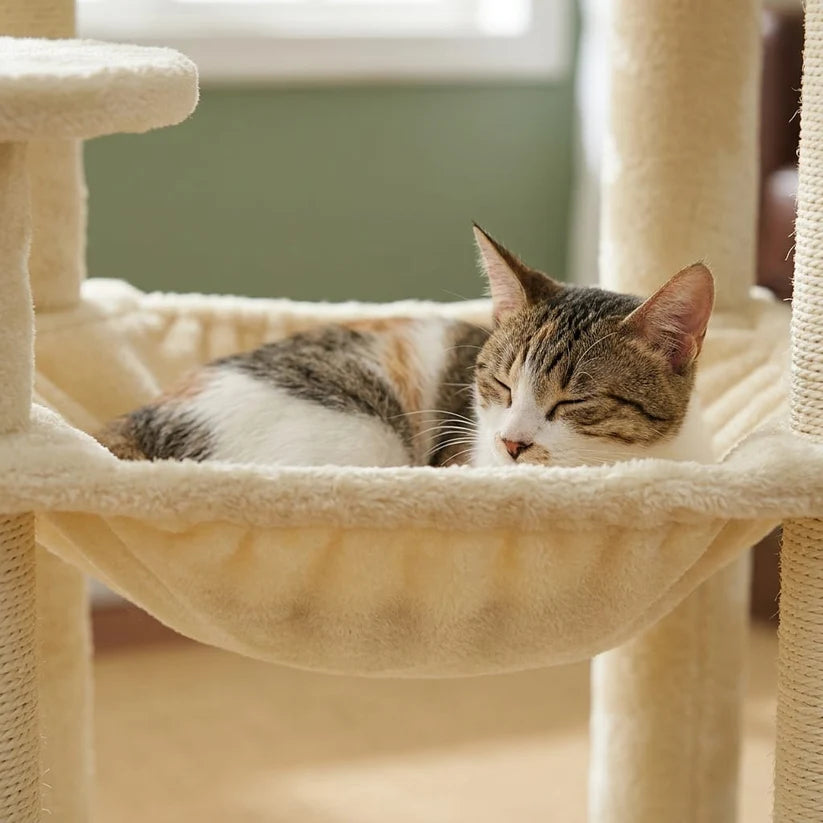 Large 5-Level Beige Cat Tree — Asp