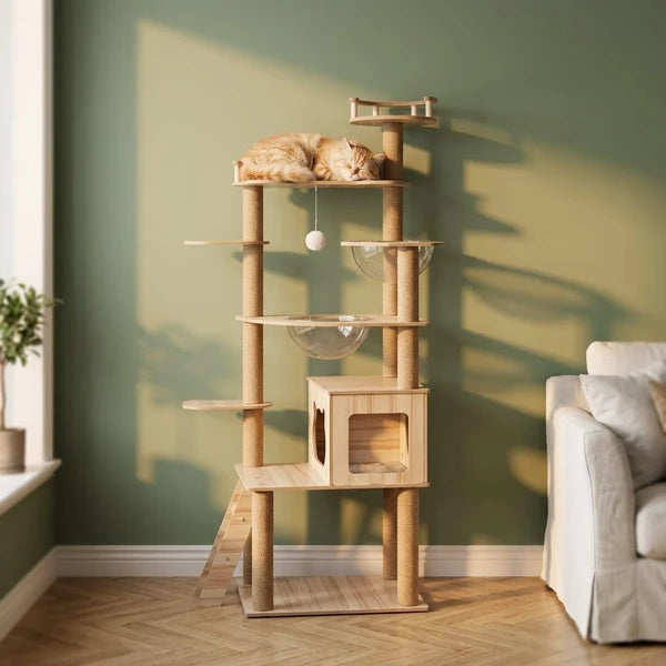 XXL Natural Wood Cat Tree — Gran