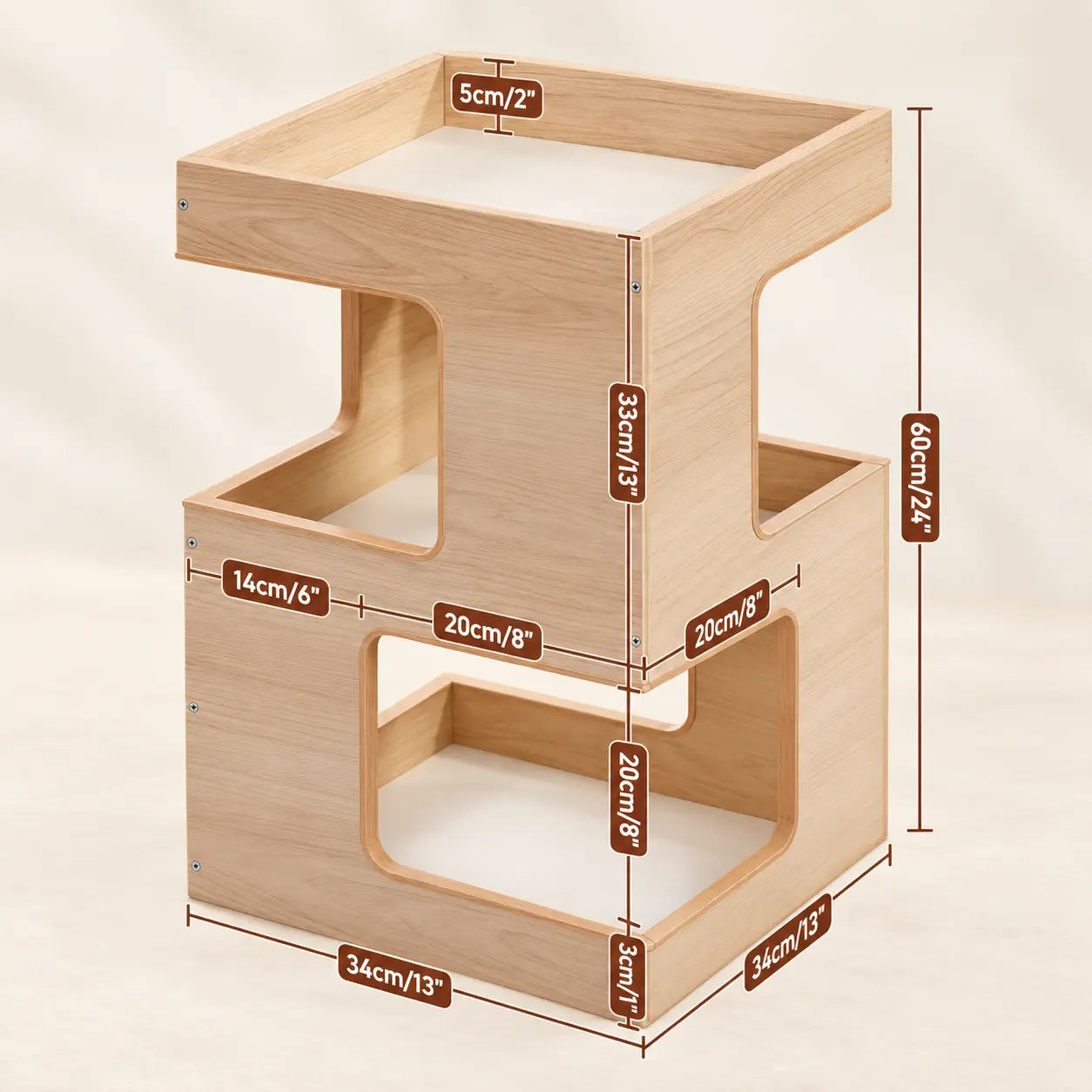 Dimensions du meuble arbre à chat Ek