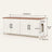 Dimensions du meuble cache-litière Flett blanc et bois