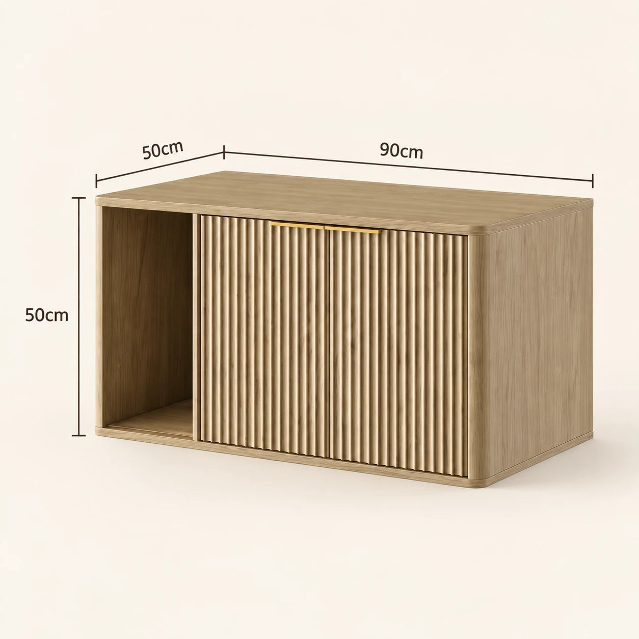 Dimensions du meuble cache-litière Rille