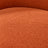 SAMMEN terracotta — détail du revêtement textile et du grain du tissu du fauteuil