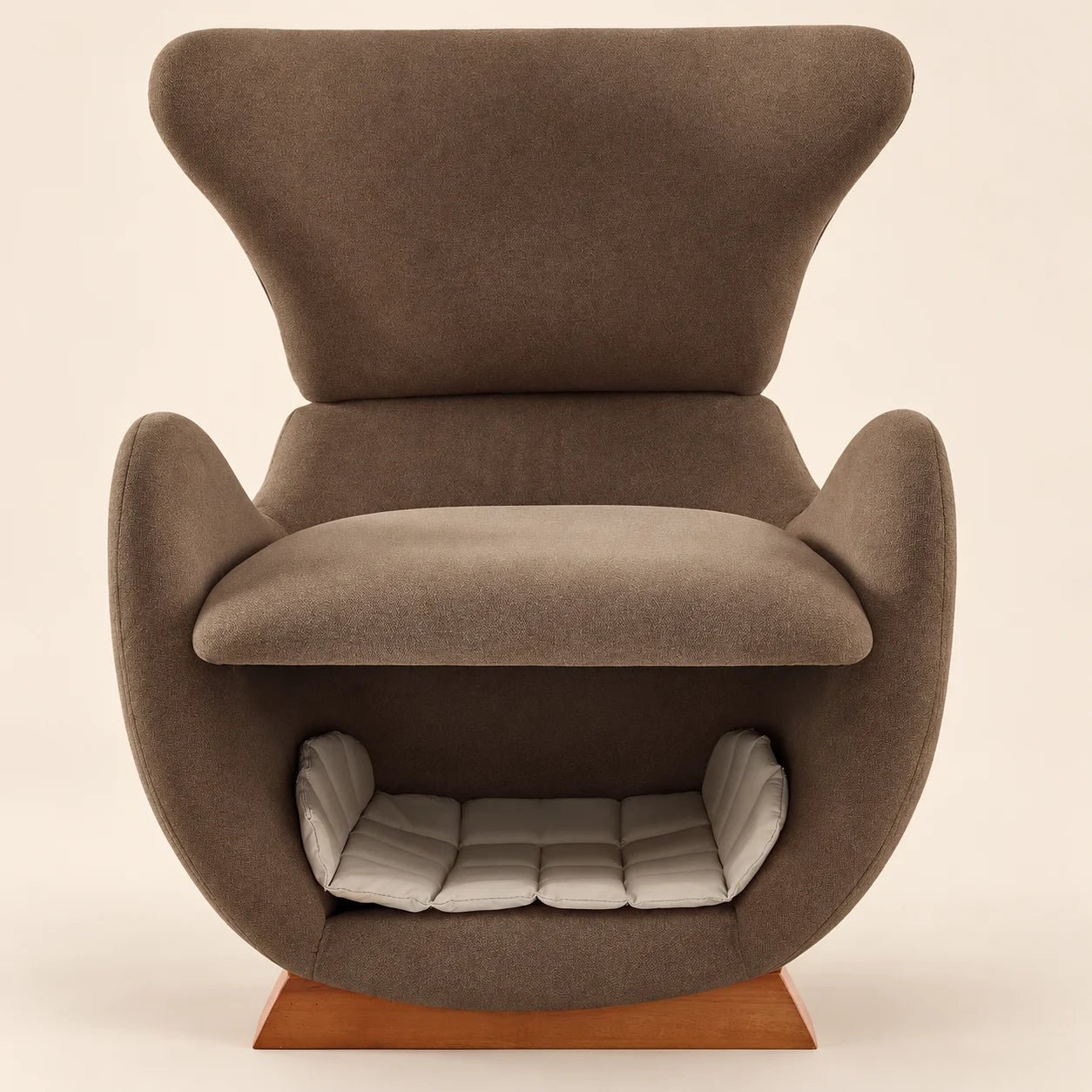 SAMMEN CAFÉ COZYLOW — fauteuil café avec niche intégrée pour animal, photographie de face
