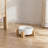 Gamelle Lerk en coloris blanc sur son support en bois