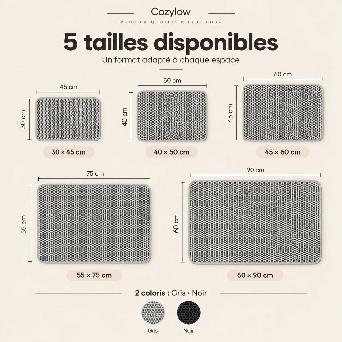 Cinq formats pour votre espace