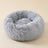 Dun plush donut cat bed — main view