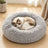 Dun donut cat bed — side view