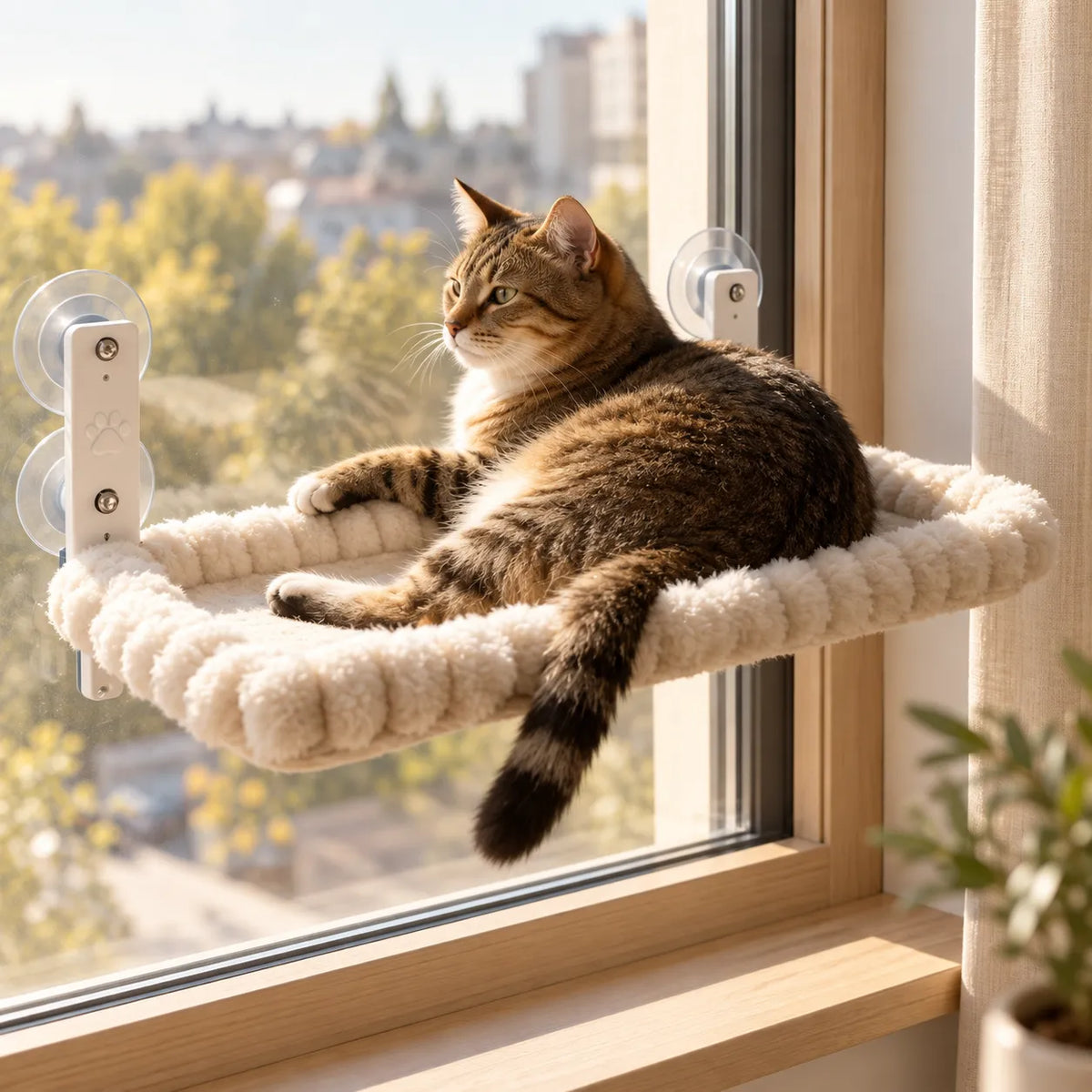 Padded Cat Window Perch — Vindu